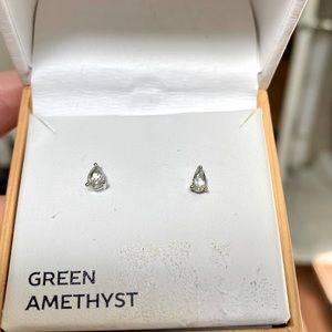 NEW Never worn. Green Amethyst Made For You Lab-Grown Diamond Earrings
